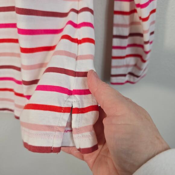 Boden Stripes Ahead of The Rest Top Women's 8 Pink Red Preppy Casual Nautical - Picture 4 of 9
